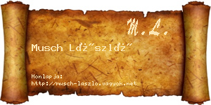 Musch László névjegykártya